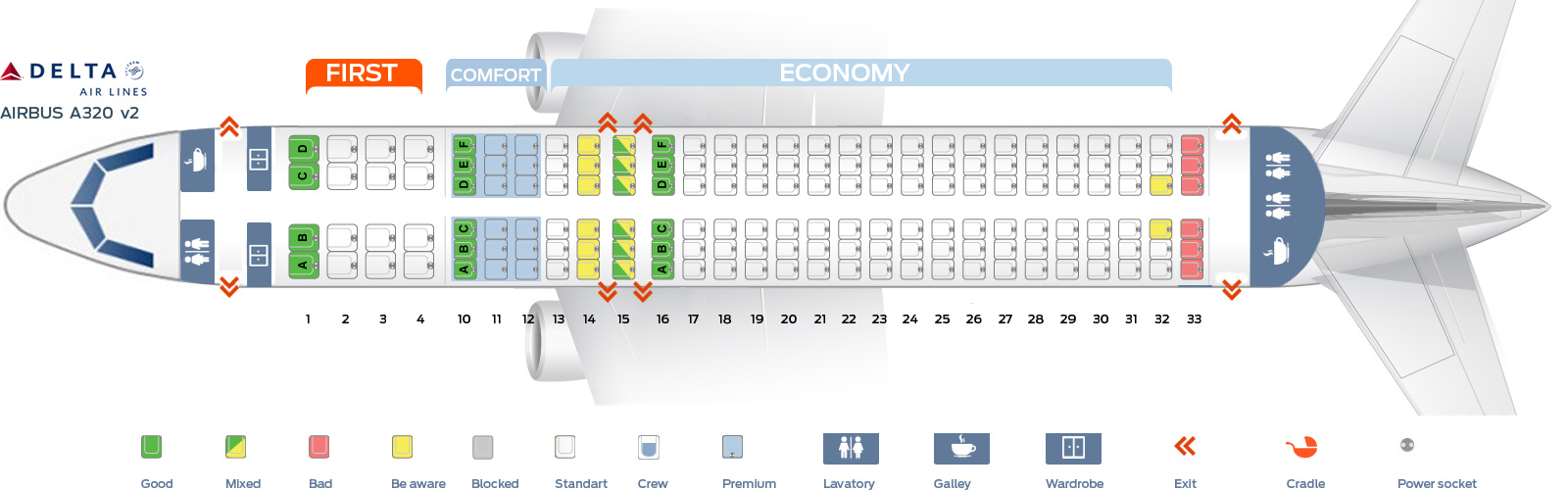 A320 Airbus 100 200 Seating Chart