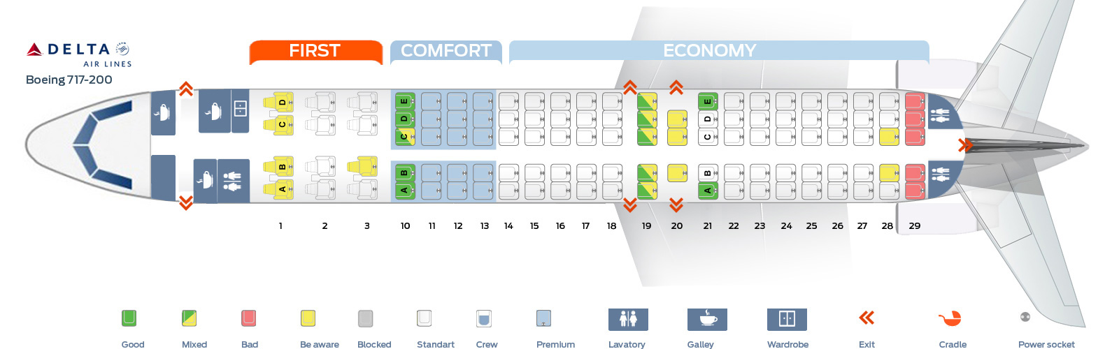 Delta First Class Seating Chart