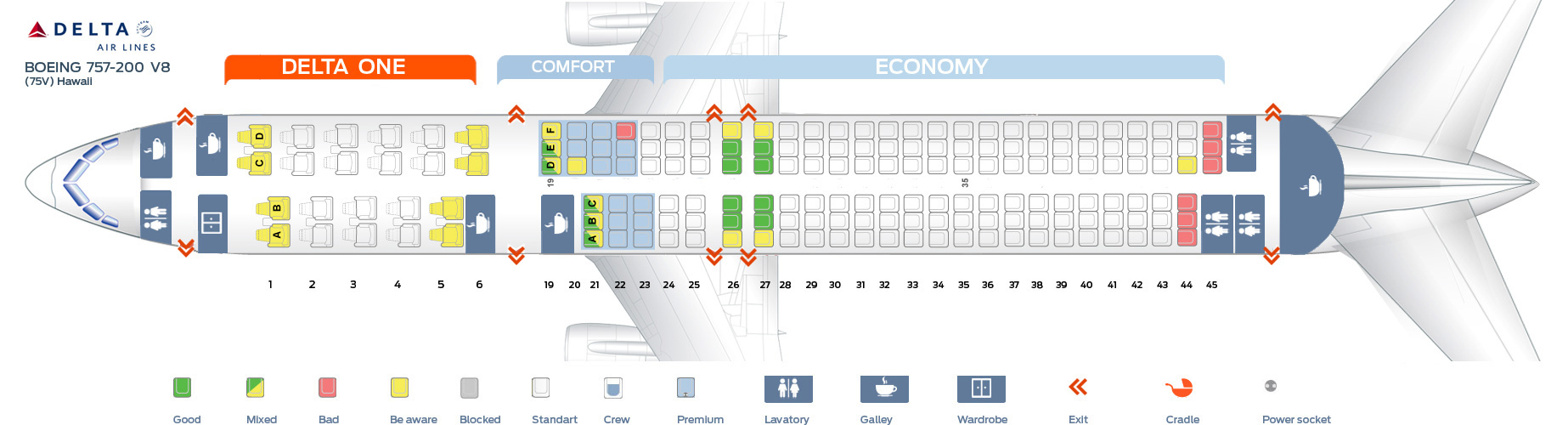 Delta 757 Airplane Seating Chart