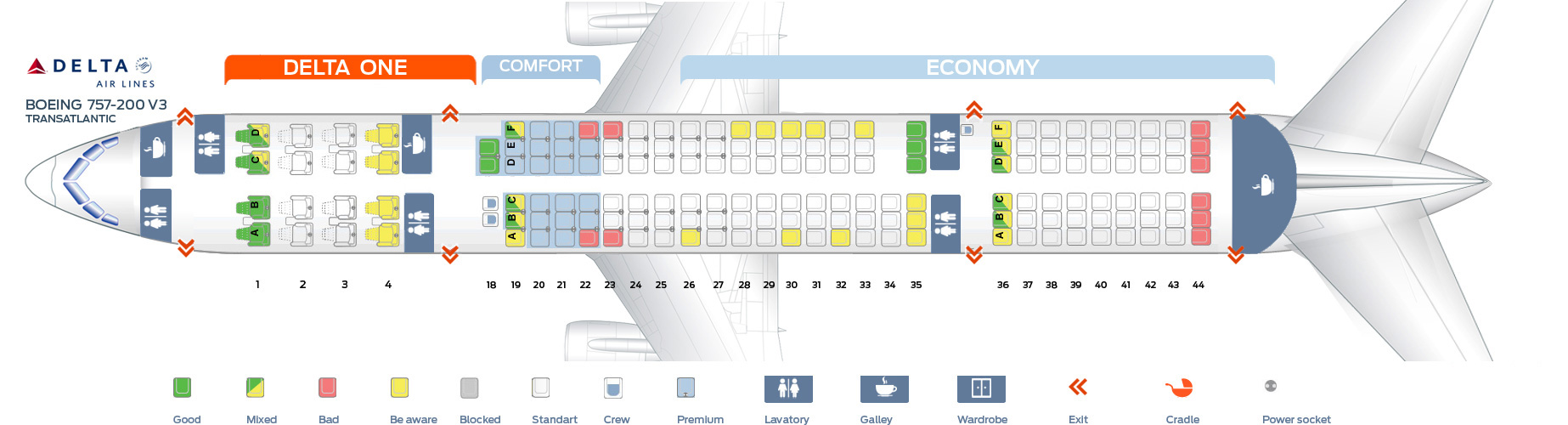Delta Airlines 757 Seating Chart