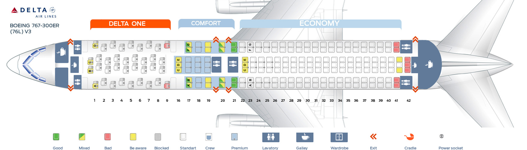 Seat Map Boeing Delta Airlines Best Seats In Plane