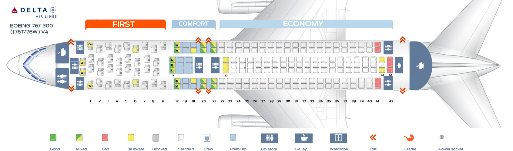 Delta 767 400 Seating Chart