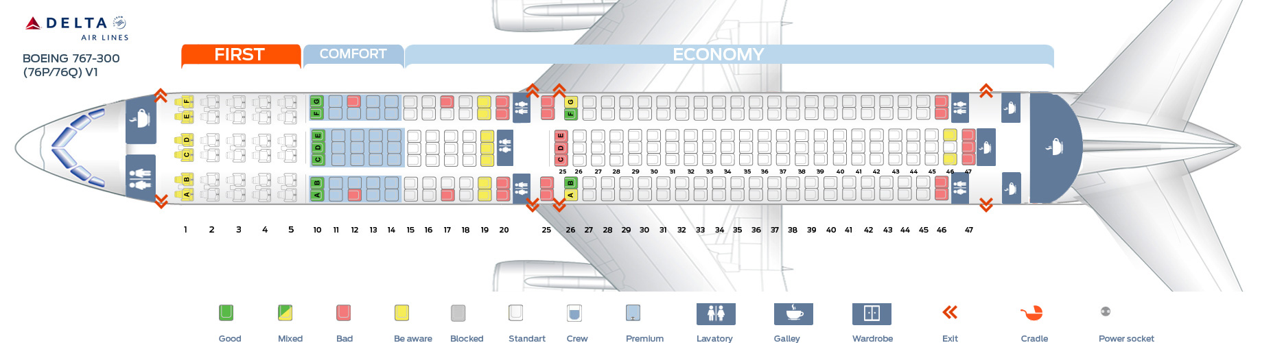 Delta 763 Seating Chart