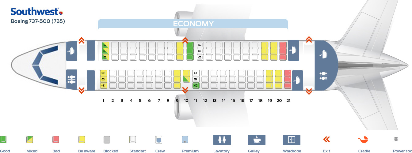 Boeing 737 Seating Chart Southwest