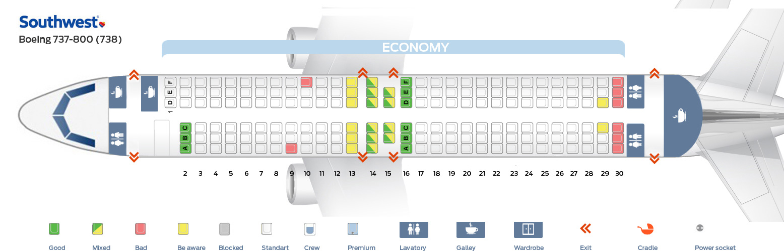 738 Airlines Seating Chart