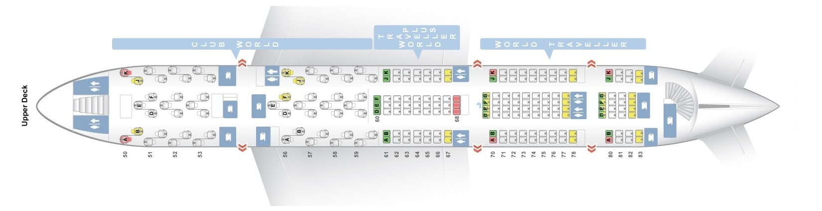 Airbus a380 800 seating plan