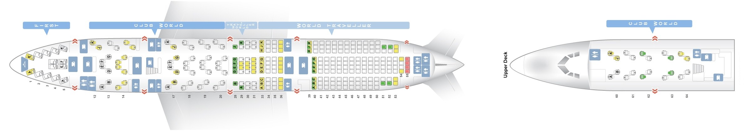 British Airways 747 Seat Plan