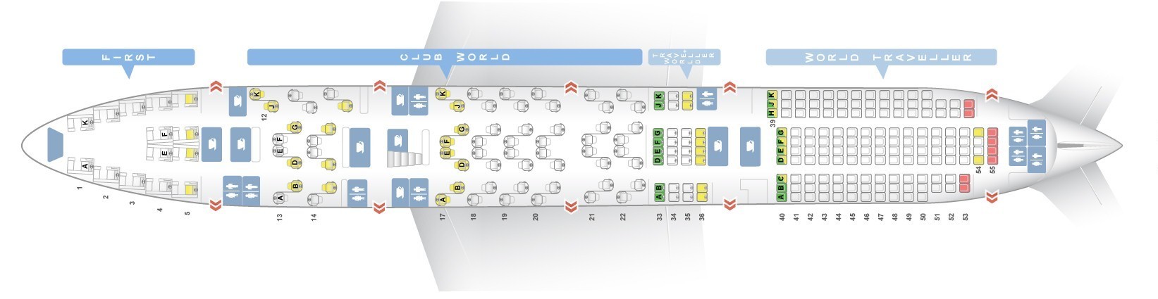 British Airways Boeing 744 Seating Chart