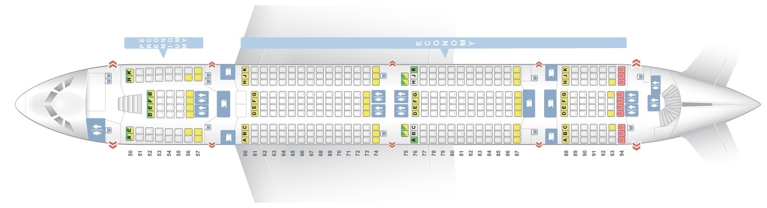 A380-800 seat map