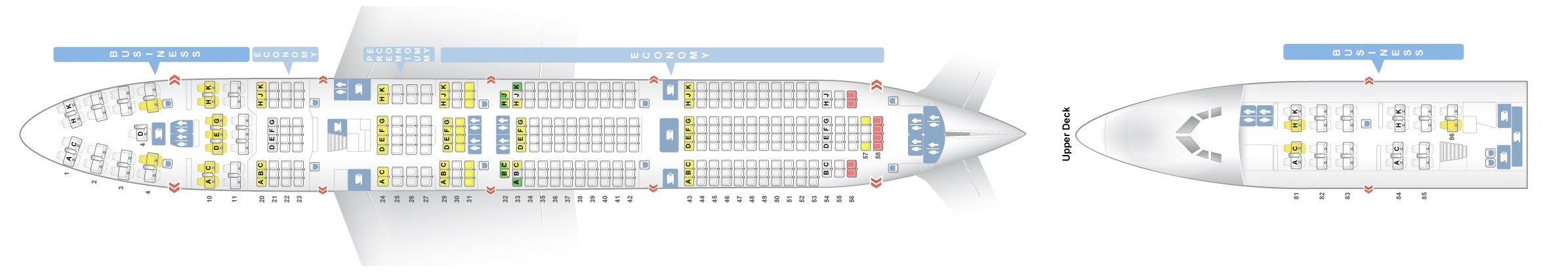 Lufthansa Boeing 744 Jet Seating Chart