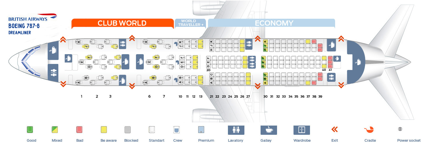 Seat Map Boeing 787 8 British Airways Best Seats In Plane