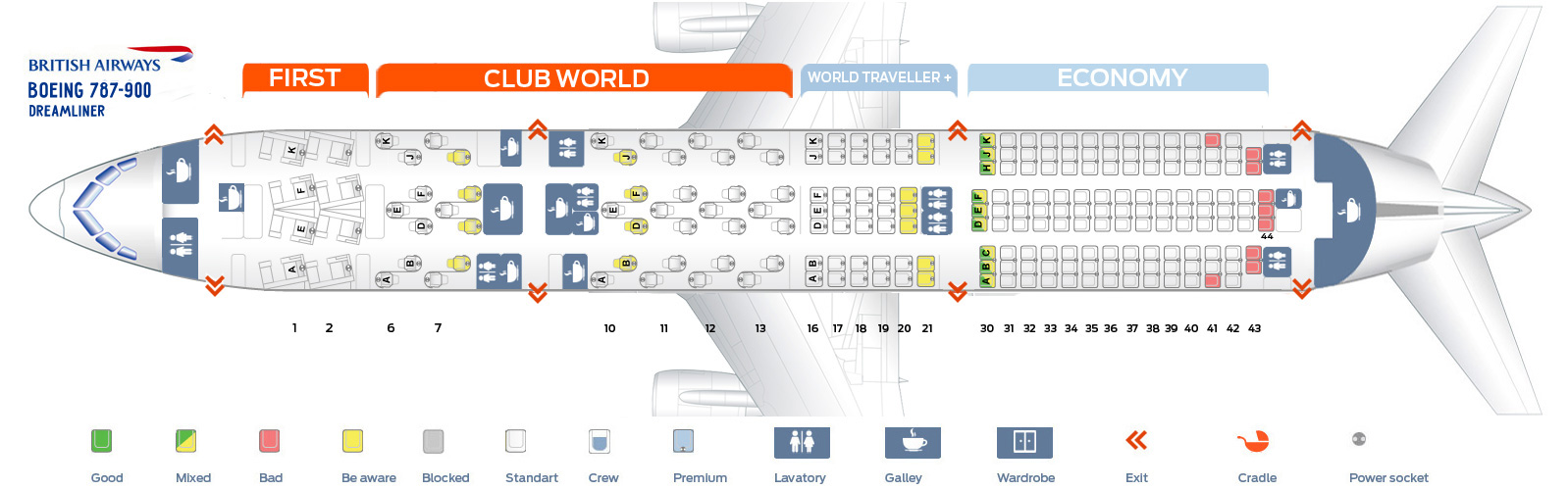Seat Map Boeing 787 9 British Airways Best Seats In Plane