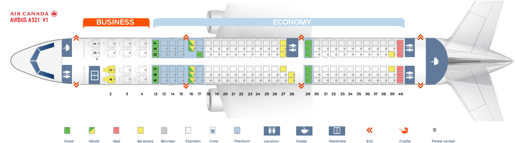 Air Canada Seating Chart With Seat Numbers