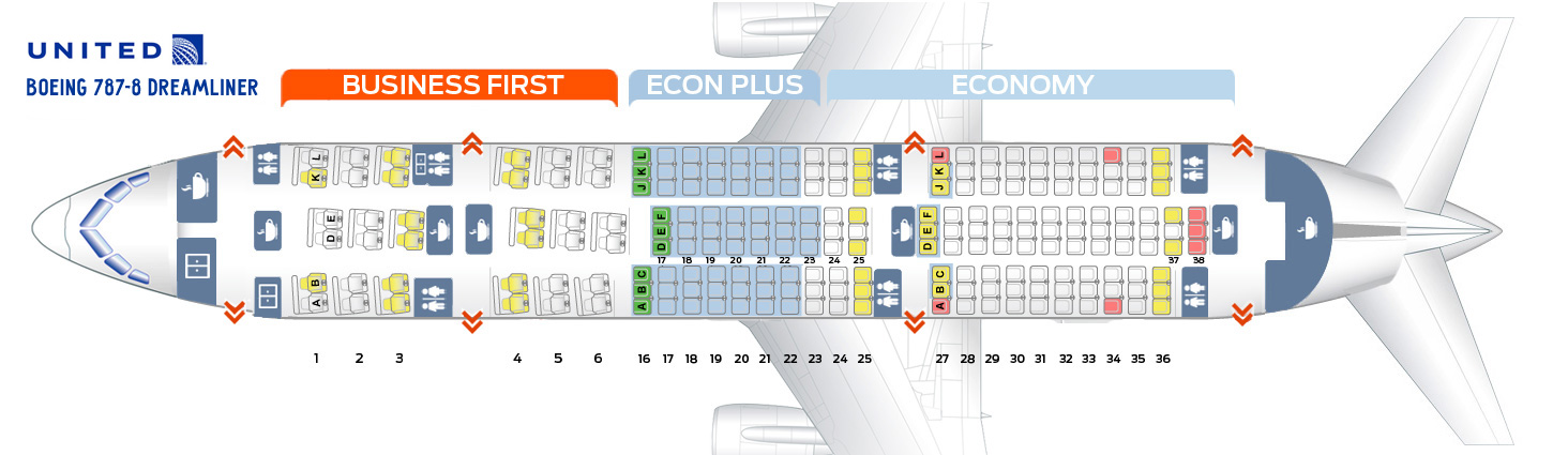 Boeing 787 8 Dreamliner Seating Chart
