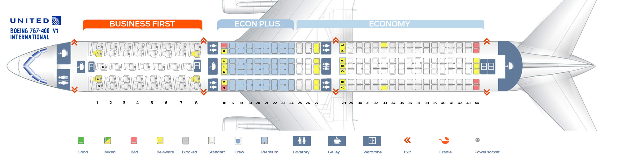 United Airlines Seating Chart By Flight Number