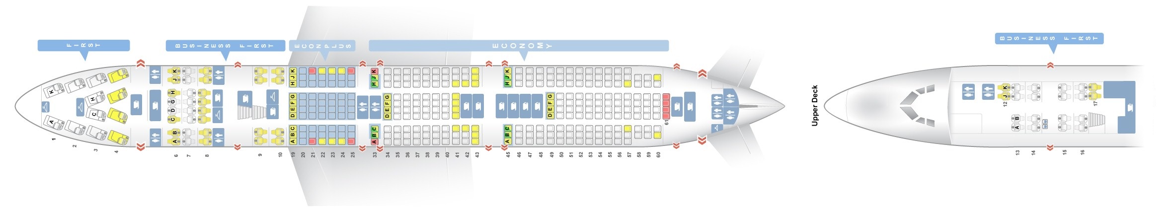Seat Map Boeing 747 400 United Airlines Best Seats In Plane