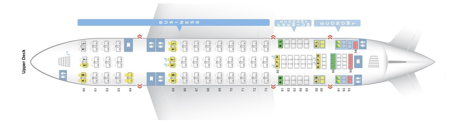 Air France Flight 65 Seating Chart