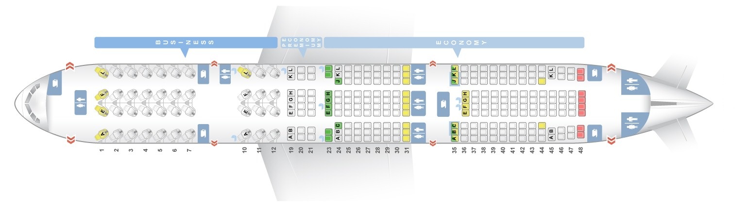 Seat Map Boeing 777 200 Air France Best Seats In Plane