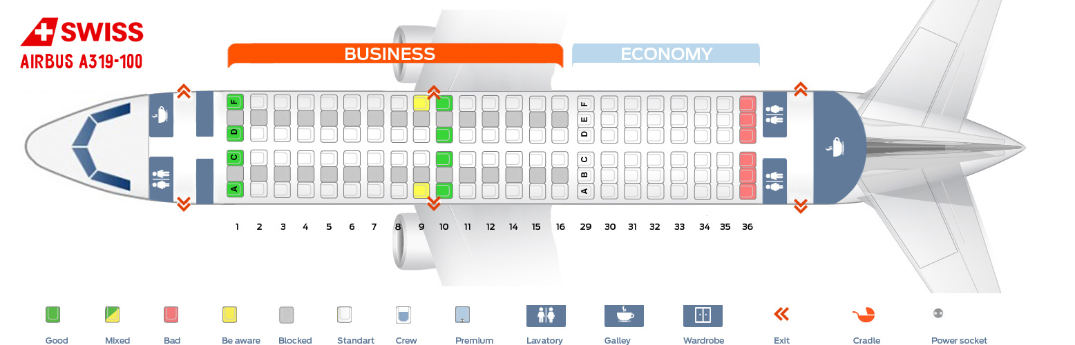 Airbus Industrie A319 319 Seating Chart
