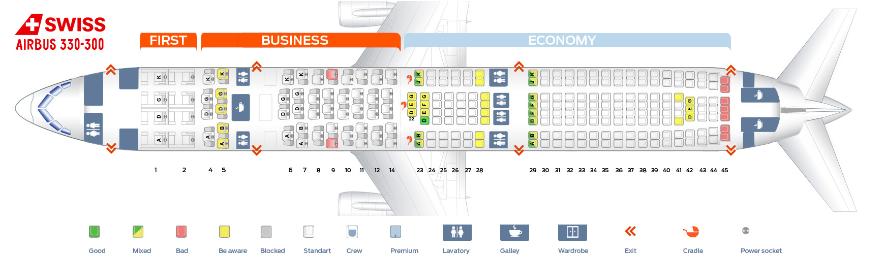Airbus A330 300 Seating Chart