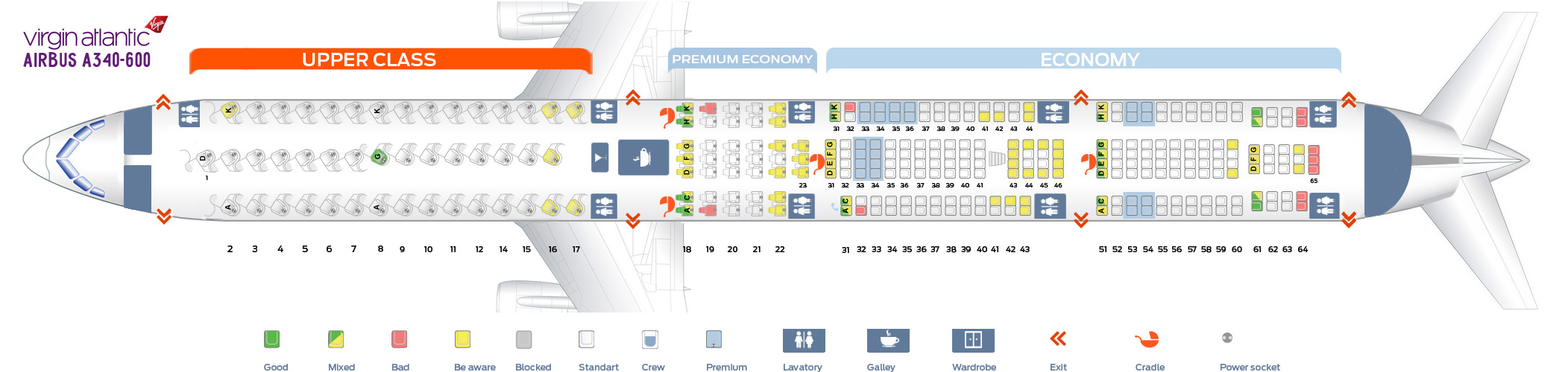 Airbus A346 Seating Chart