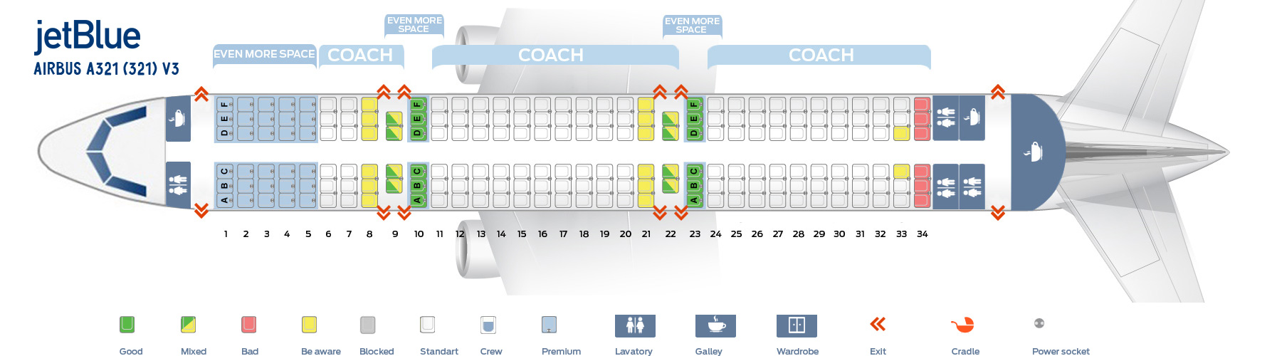 Jetblue A320 Seating Chart