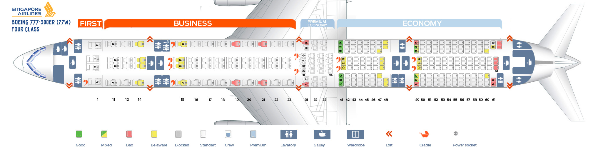Seat Map Boeing 777 300 Singapore Airlines Best Seats In