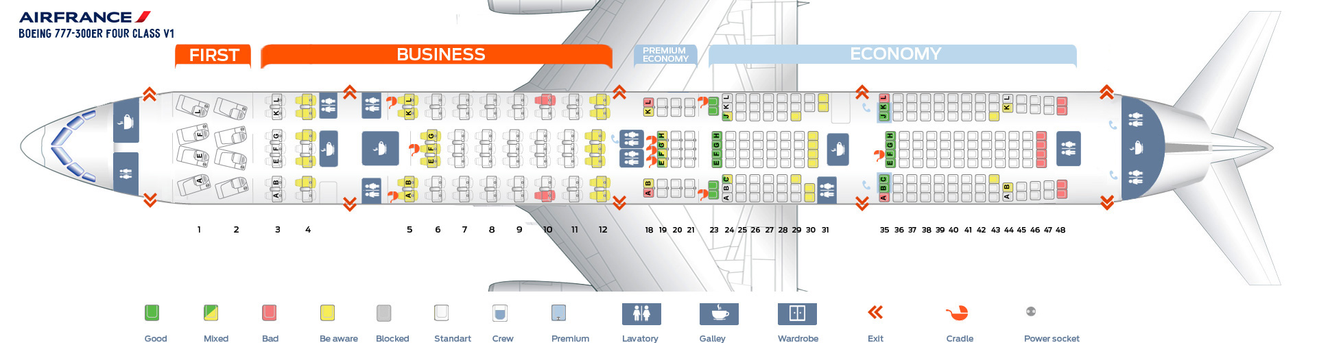 Air France Seating Chart 777