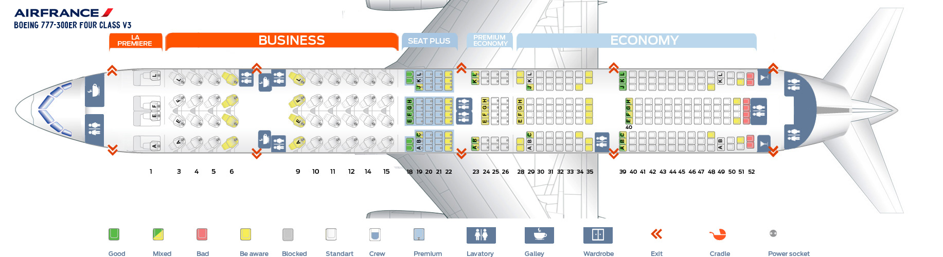 Seat Map Boeing 777 300 Air France Best Seats In Plane Seat Map Boeing 777 300 Air France Best Seats In Plane