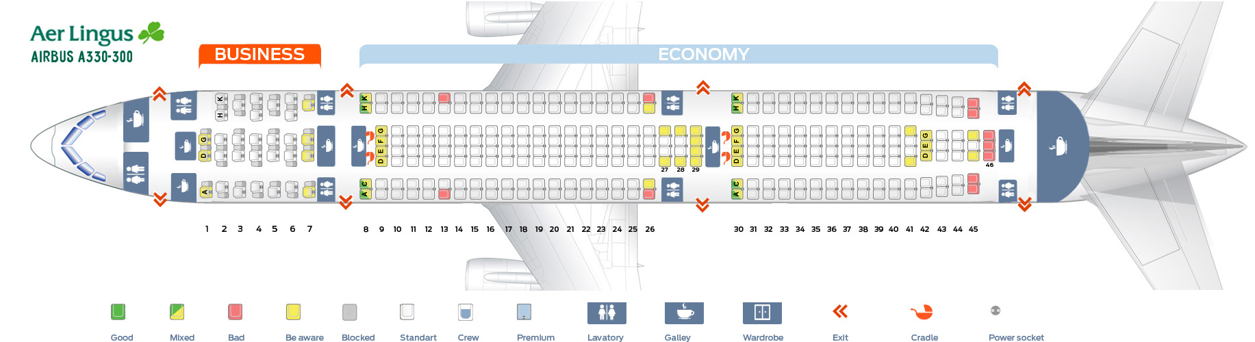 Aer Lingus Flight 124 Seating Chart