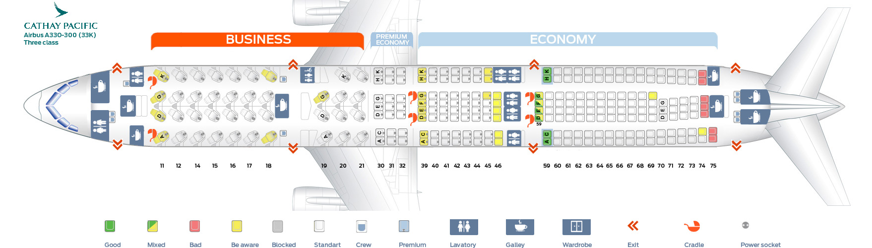 Airbus A330 300 Seating Chart