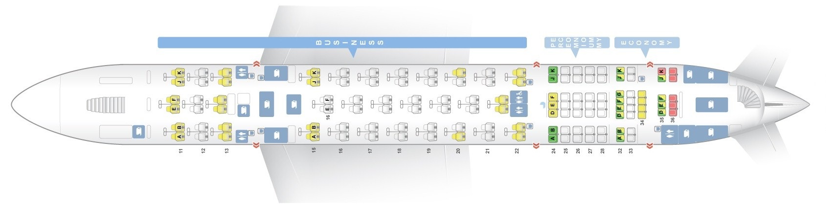 Qantas Airbus A380 Seating Chart