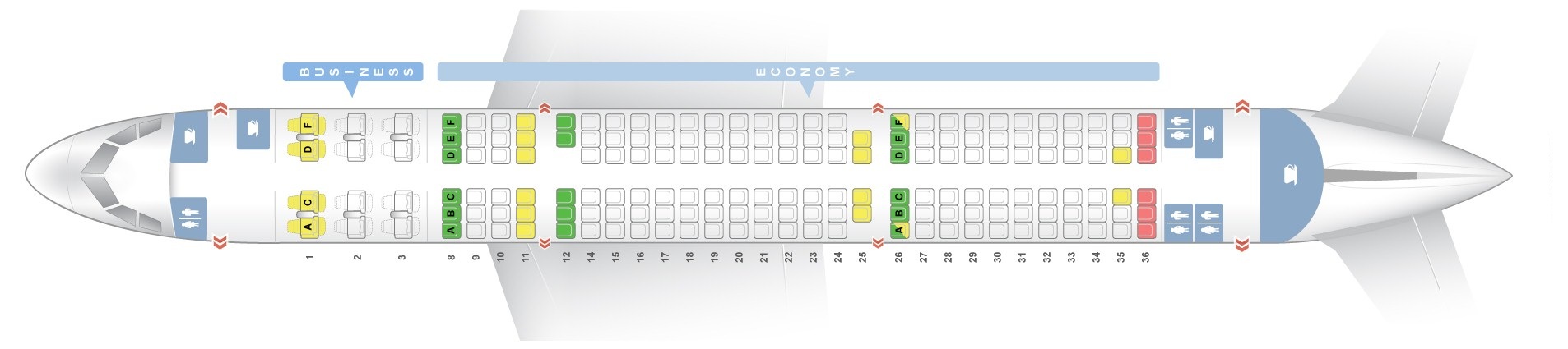 Seat map Airbus A321200 Qatar Airways. Best seats in the