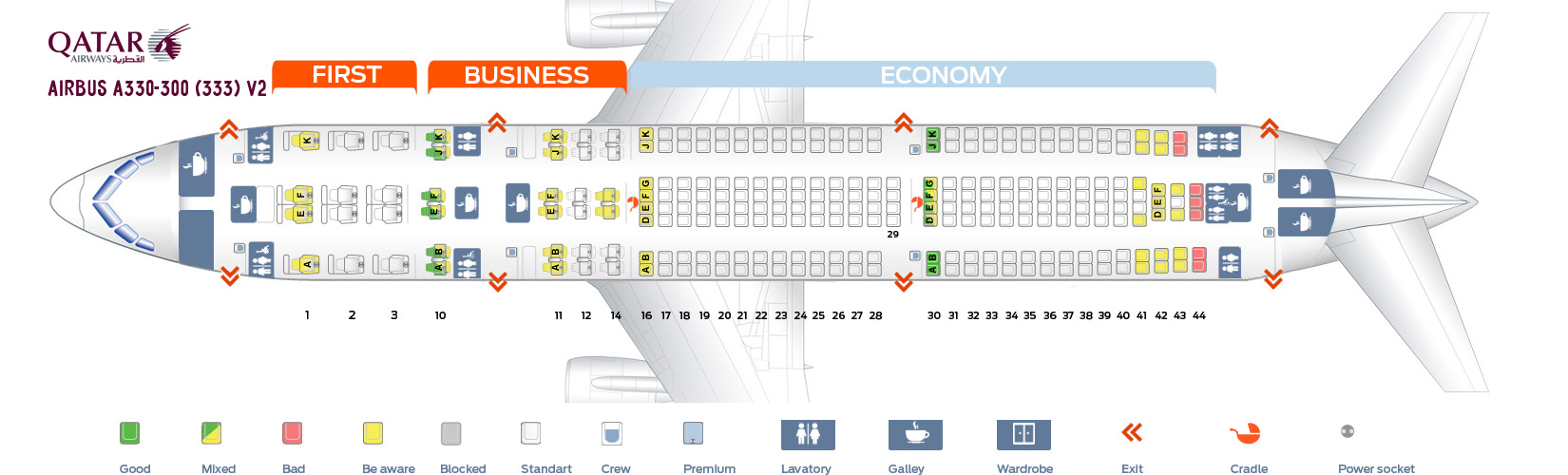 333 Plane Seating Chart