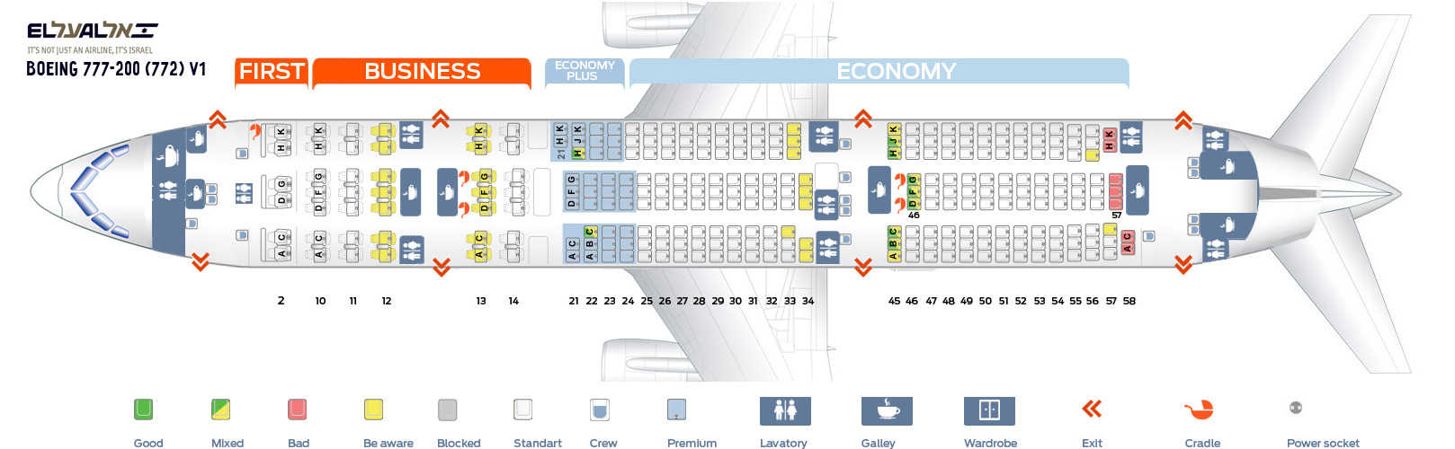 772 Aircraft Seating Chart