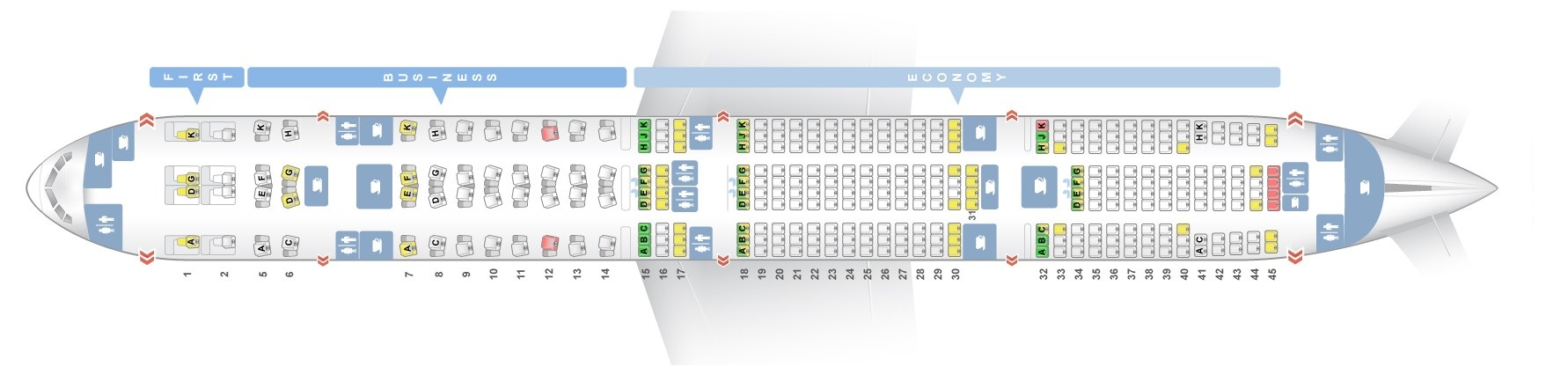 Etihad Boeing 777 300er Jet Seating Chart