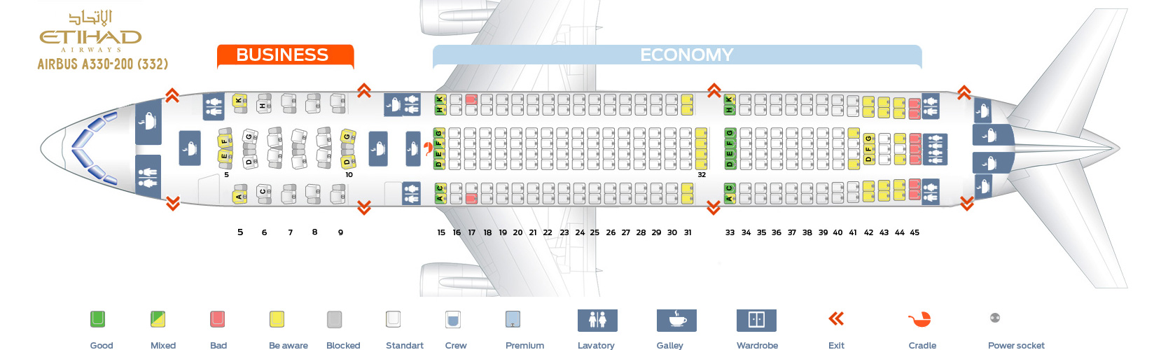 Airbus A330 200 Seating Chart