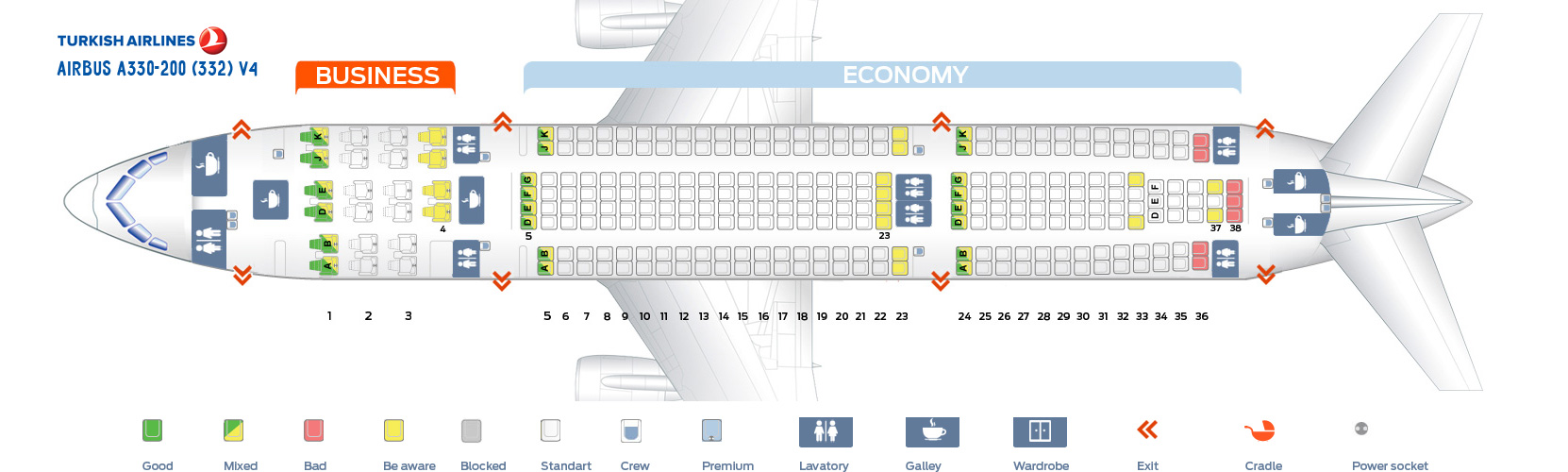 Airbus A330 220 Seating Chart