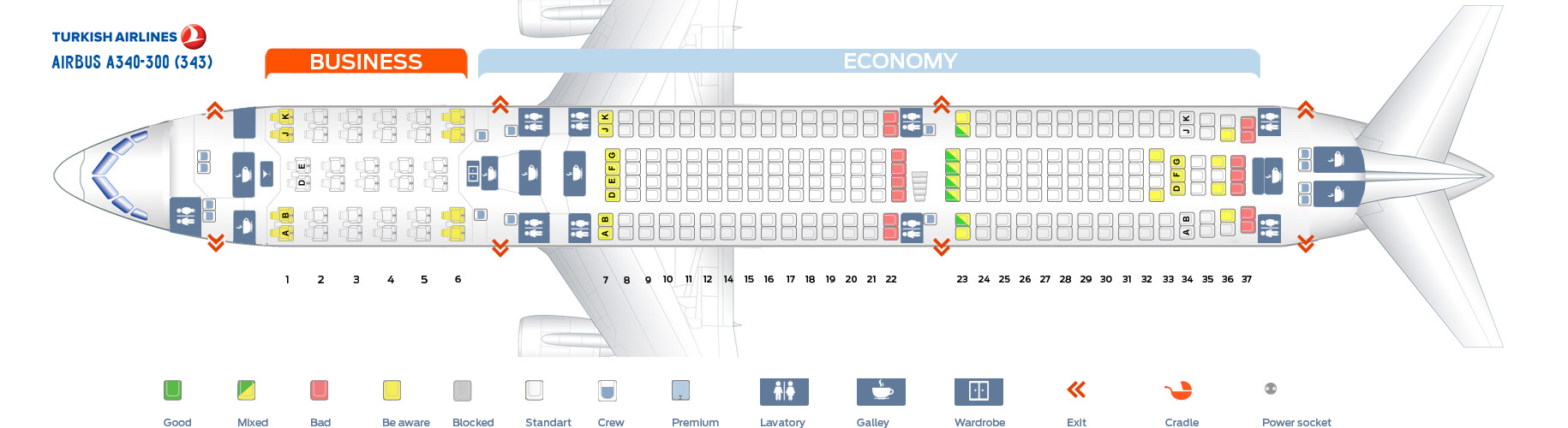 Airbus A340 Seating Chart