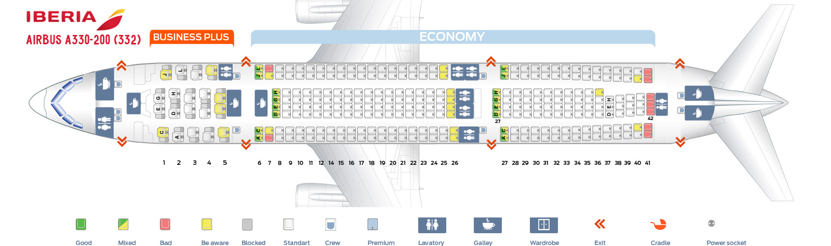 Iberia Airbus A330 Seating Chart