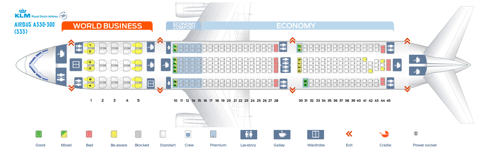 A333 Jet Seating Chart