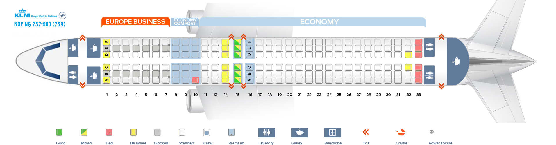 Seat Map Boeing 737 900 Klm Best Seats In The Plane