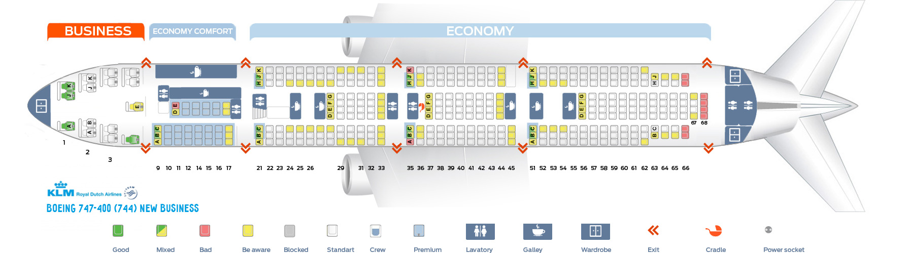 Seat Map Boeing Klm Best Seats In The Plane