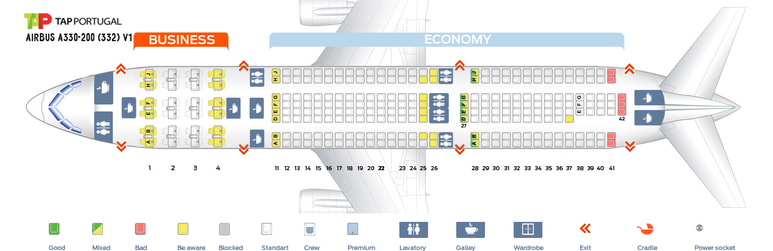 A330 Seating Chart