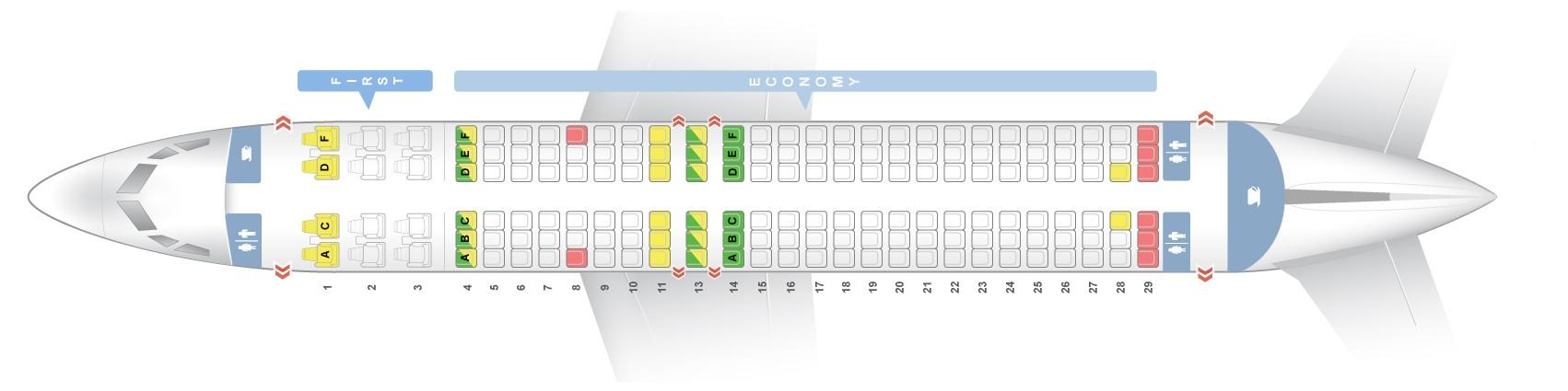 Seat Map Boeing 737 800 Sun Country Airlines Best Seats In