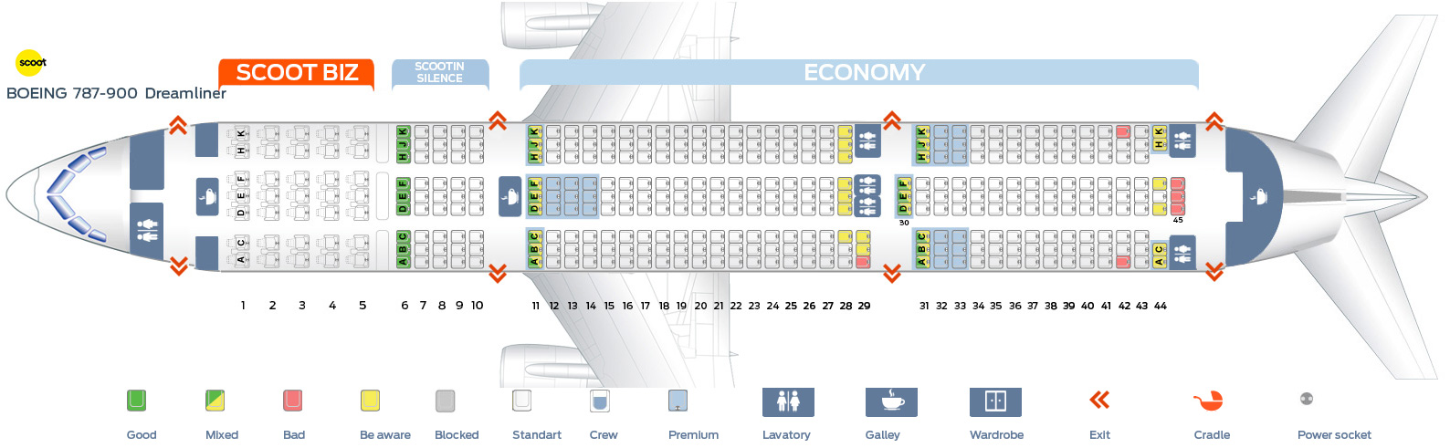 Boeing Dreamliner Seating Chart