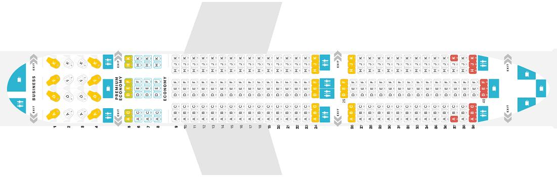 Seat Map Boeing 787 9 Dreamliner Westjet Best Seats In The Plane