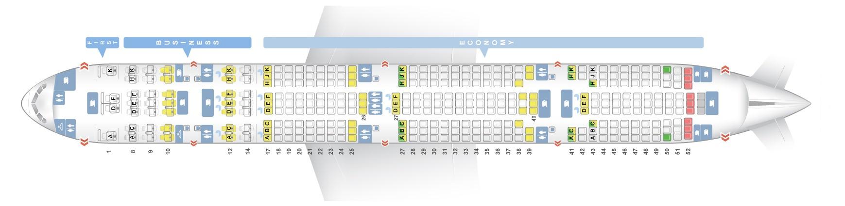 Seat Map Boeing 777 300 Air India Best Seats In The Plane
