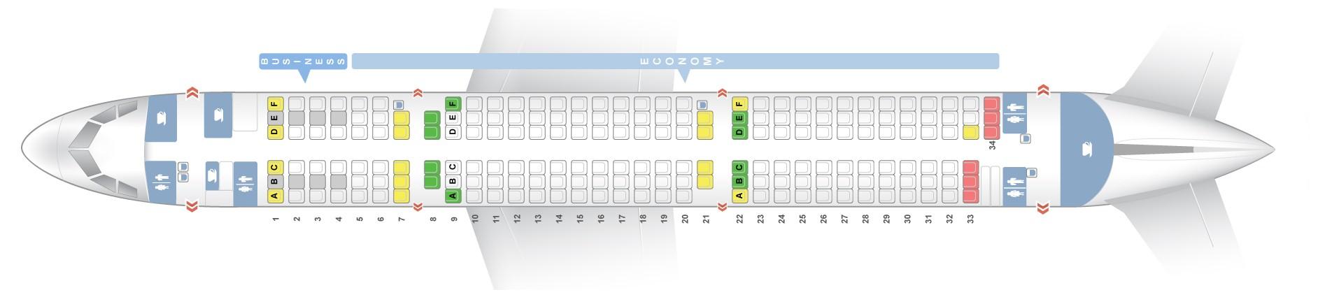 Seat map Airbus A321200 "Finnair". Best seats in the plane