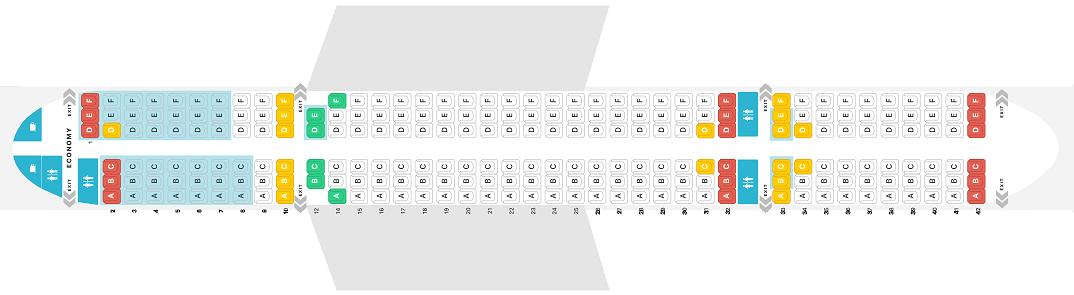 Seat map Boeing 757200 Best seats in the plane